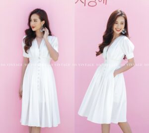 Elegant Dress - trắng